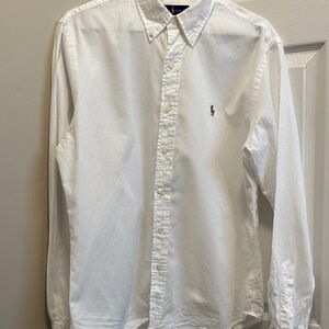 Ralph Lauren Classic White chambray Oxford Men's Shirt